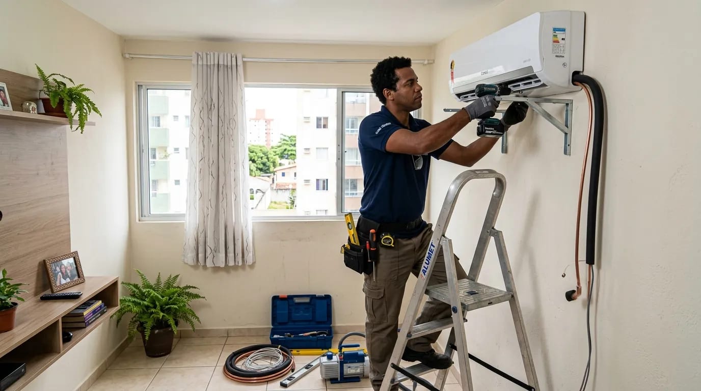 Instalação de ar-condicionado split em Gravataí‑RS