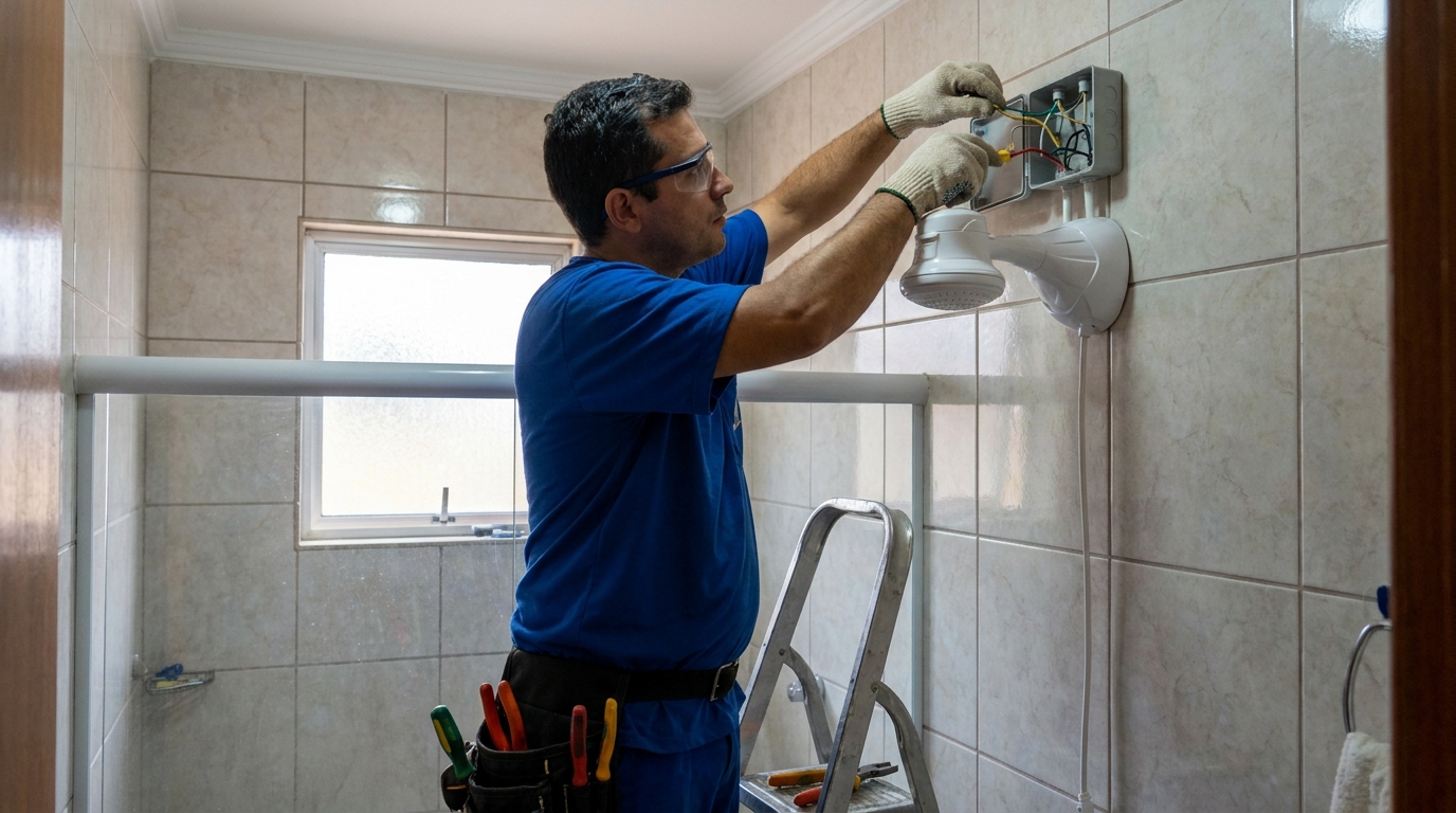 Instalacao de chuveiro eletrico profissional em Gravataí‑RS