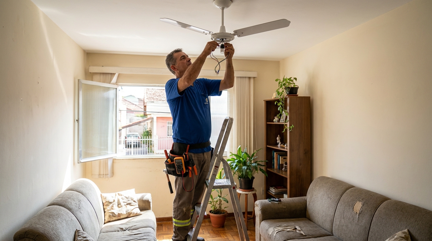 Instalacao de ventilador de teto em Gravataí‑RS