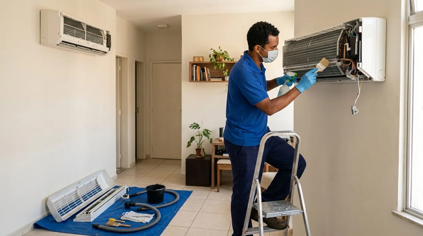 Limpeza da evaporadora em Gravataí‑RS