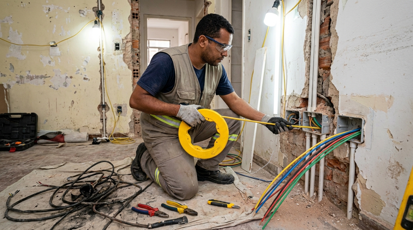 Troca de fiacao eletrica profissional em Gravataí‑RS